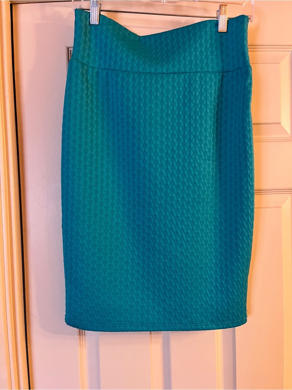 LuLaRoe Teal Textured Pencil Skirt